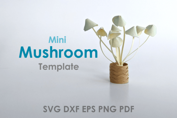 3D SVG Paper Flowers: Mushroom Craft Template Papercraft Review
