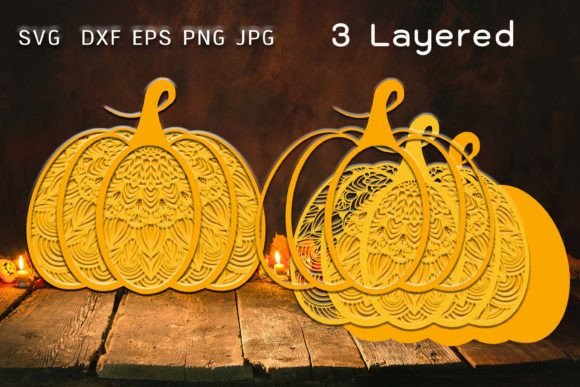 3D SVG Pumpkin Shapes for Halloween Crafts