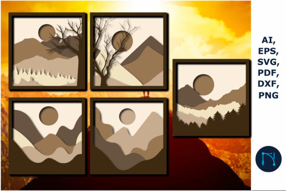 3D SVG Shadow Boxes: Mountain Art Review