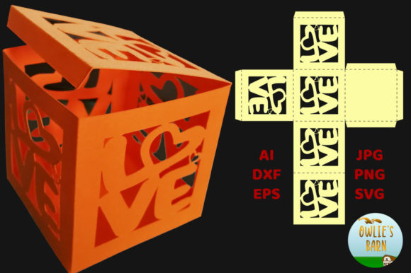 Box with Love Cutout: A 3D SVG for Shapes