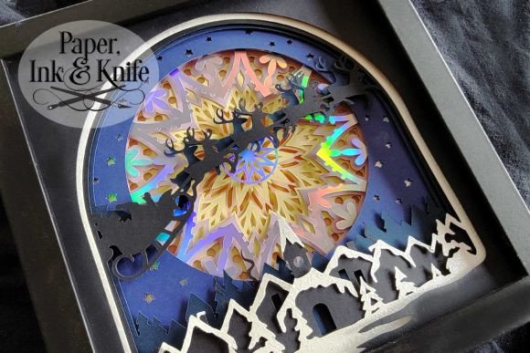 Christmas 3D SVG: Santa Sleigh Mandala Moon Review