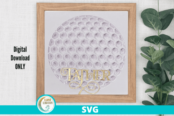 Father Golf Ball 3D SVG for Shadow Boxes