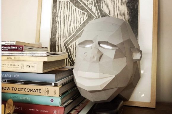 Gorilla Face Paper Sculpture: 3D SVG Animals Review