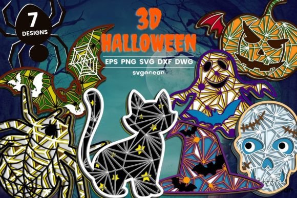 Halloween 3D SVG for Shadow Boxes