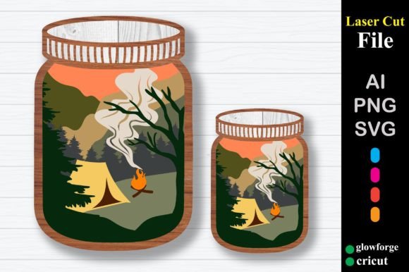 Jar Bank Fire Bonfire 3D SVG Shapes Review