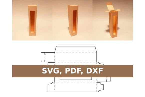 Lipstick Box with Window: 3D SVG for Gift Boxes