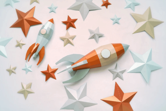 Rocket Wall Paper Sculpture: 3D SVG Objects Review