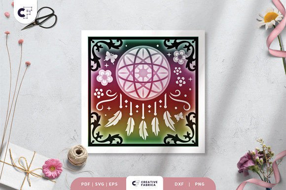 Spring Dreamcatcher 3D SVG for Home Décor