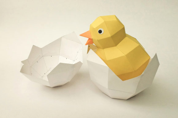 Yellow Chick in Its Egg: 3D SVG Objects Review